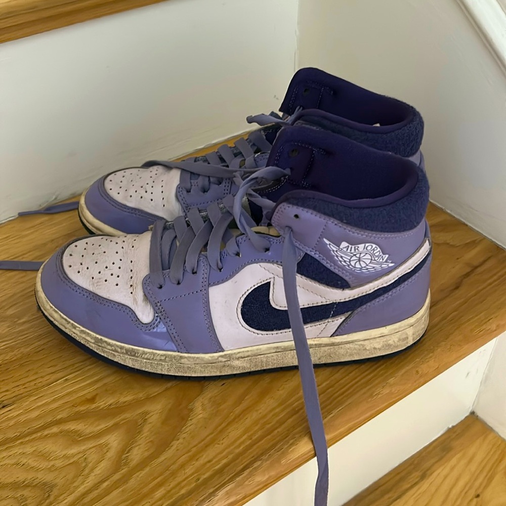 Nike Women's Sneakers - Purple and Cream